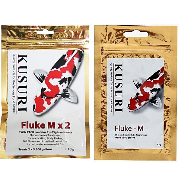 Discus KUSURI FLUKE-M 65g and 130g Gill and Body FLUKE Treatment Koi Pond Fish 